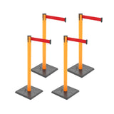 4-Pack 10ft Retractable Belt Barriers with "Caution - Do - View 54 | Besea Cone