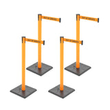 4-Pack 10ft Retractable Belt Barriers with "Caution - Do - View 61 | Besea Cone