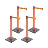 4-Pack 10ft Retractable Belt Barriers with "Caution - Do - View 71 | Besea Cone