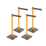 4-Pack 10ft Retractable Belt Barriers with "Caution - Do - View 53 | Besea Cone