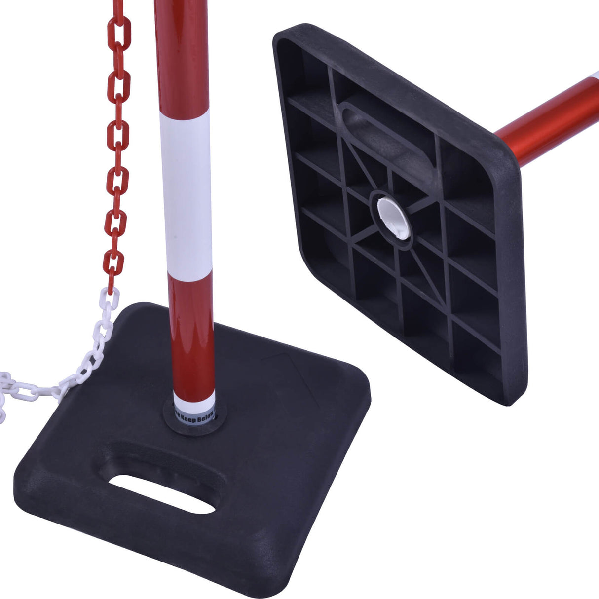 Delineator Post Cone with Rubber Base, Chains Traffic - Top View | Besea Cone
