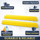2PACK Black/Yellow Drop Over Cable Ramp Protective Cover - - Dimensions | Besea Cone