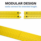 2PACK Black/Yellow Drop Over Cable Ramp Protective Cover - - In Use | Besea Cone