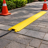2PACK Black/Yellow Drop Over Cable Ramp Protective Cover - - Product Shot | Besea Cone