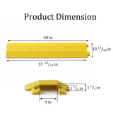 2PACK Black/Yellow Drop Over Cable Ramp Protective Cover - - Close-Up | Besea Cone