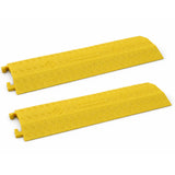 2PACK Black/Yellow Drop Over Cable Ramp Protective Cover - - Side View | Besea Cone