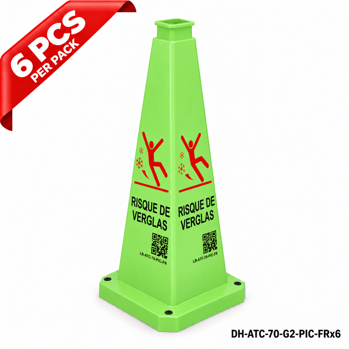 DH-ATC-70-G2-PIC-FRx6 | Green | FR-Français | POSSIBLE ICY CONDITIONS | 6 PCS