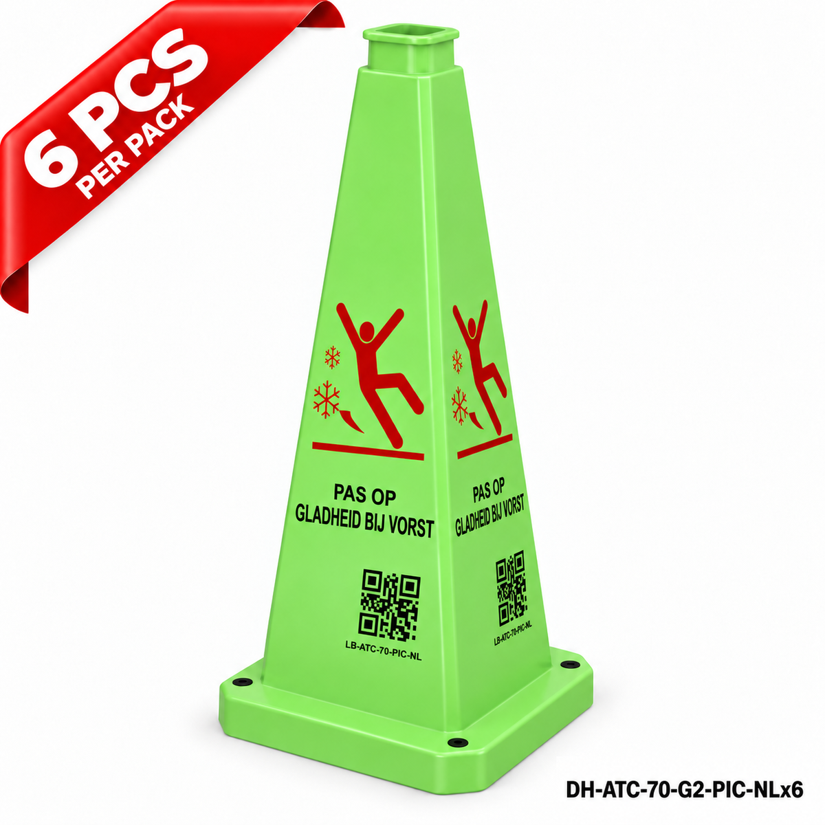 DH-ATC-70-G2-PIC-NLx6 | Green | NL-Dutch | POSSIBLE ICY CONDITIONS | 6 PCS