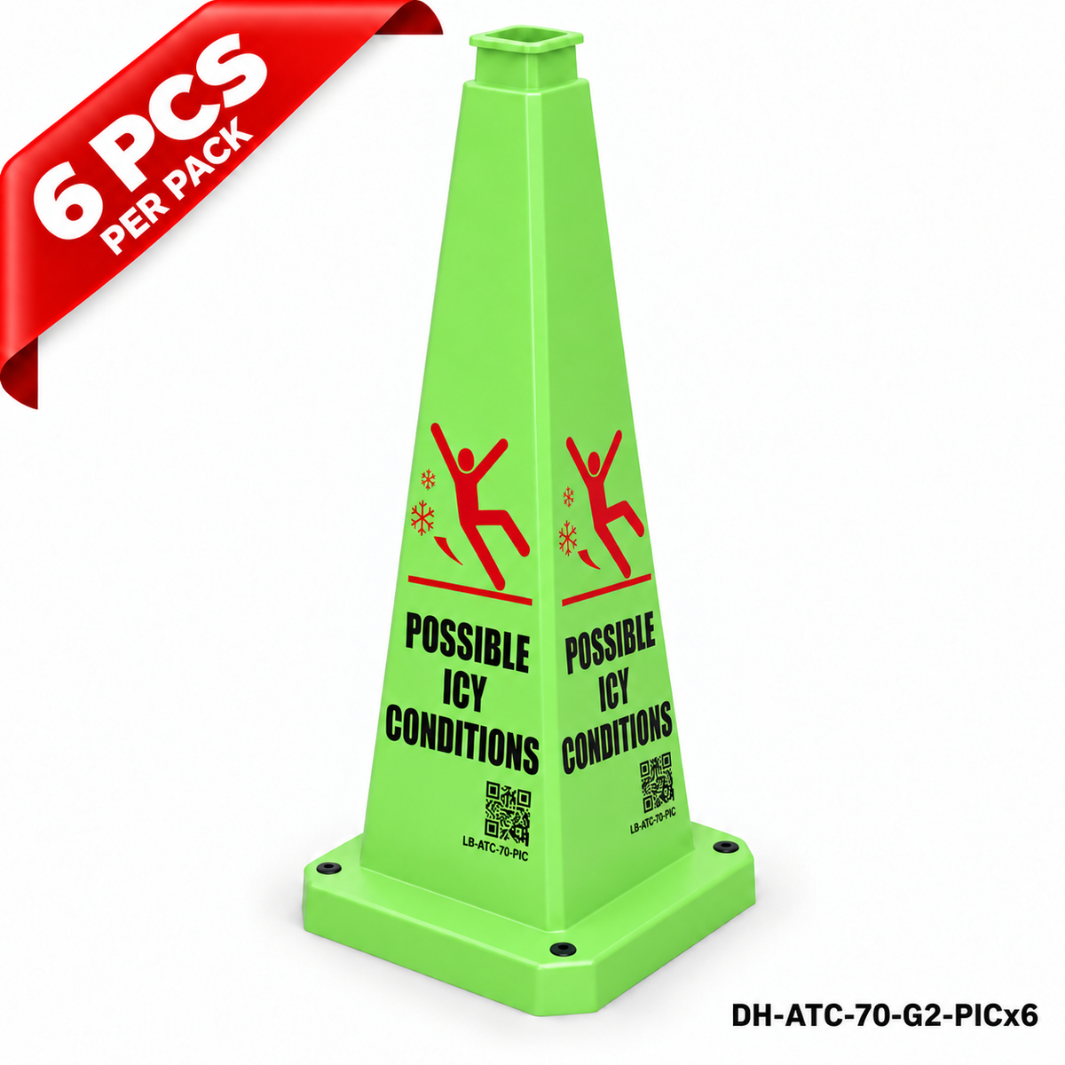 DH-ATC-70-G2-PICx6 | Green | English | POSSIBLE ICY CONDITIONS | 6 PCS