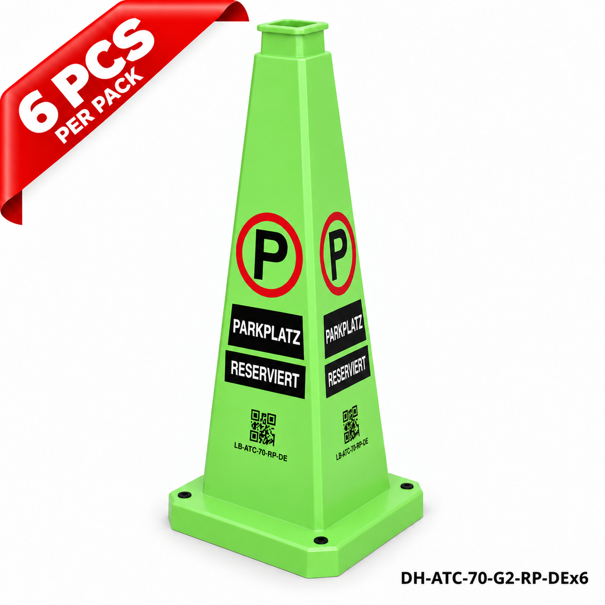 DH-ATC-70-G2-RP-DEx6 | Green | DE-Deutsch | RESERVED PARKING | 6 PCS
