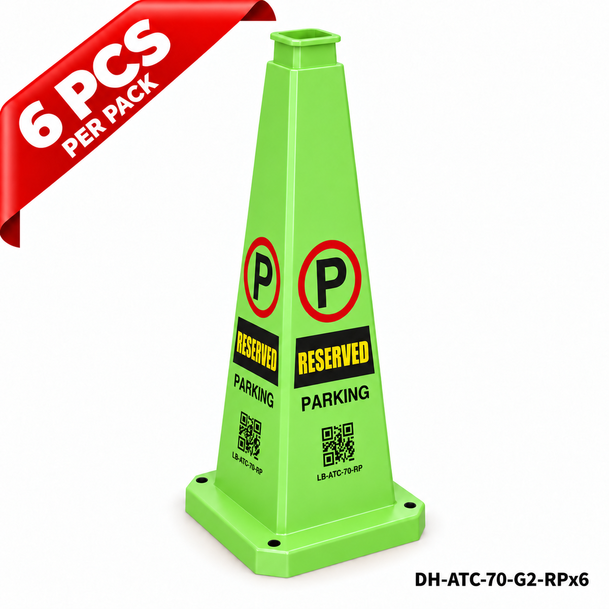 DH-ATC-70-G2-RPx6 | Green | English | RESERVED PARKING | 6 PCS