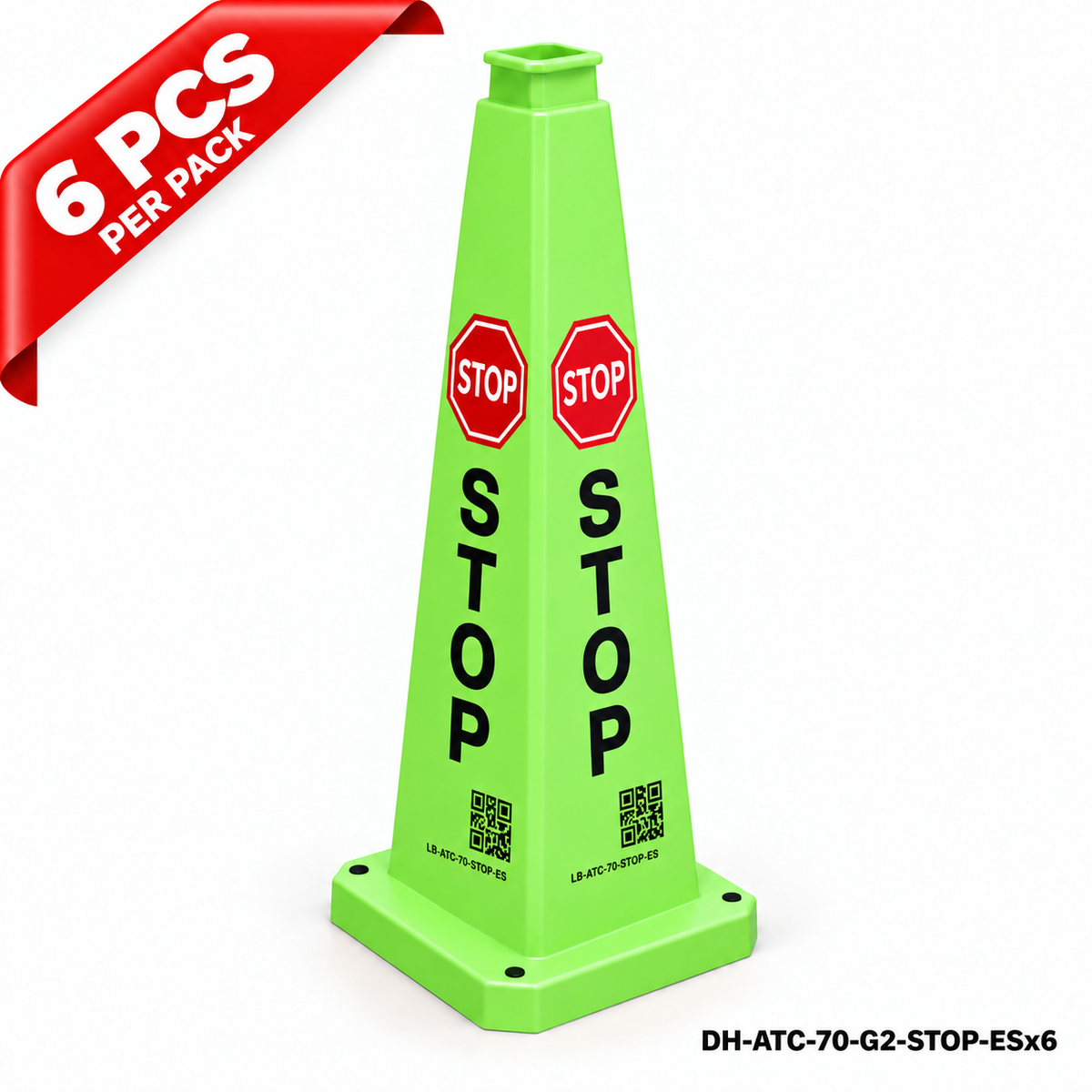 DH-ATC-70-G2-STOP-ESx6 | Green | ES-Español | STOP | 6 PCS
