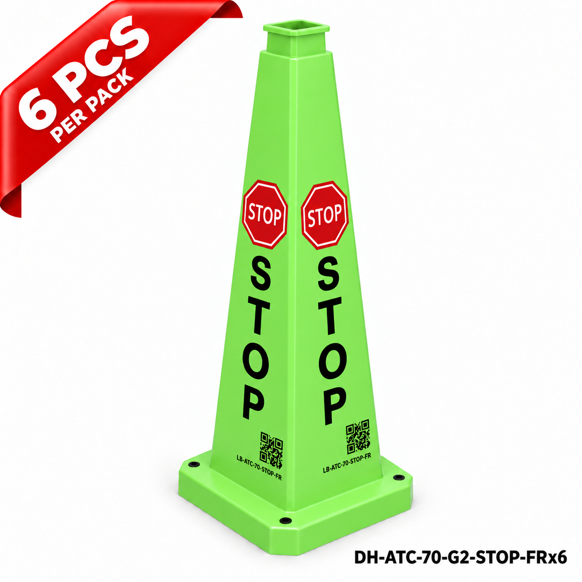 DH-ATC-70-G2-STOP-FRx6 | Green | FR-Français | STOP | 6 PCS
