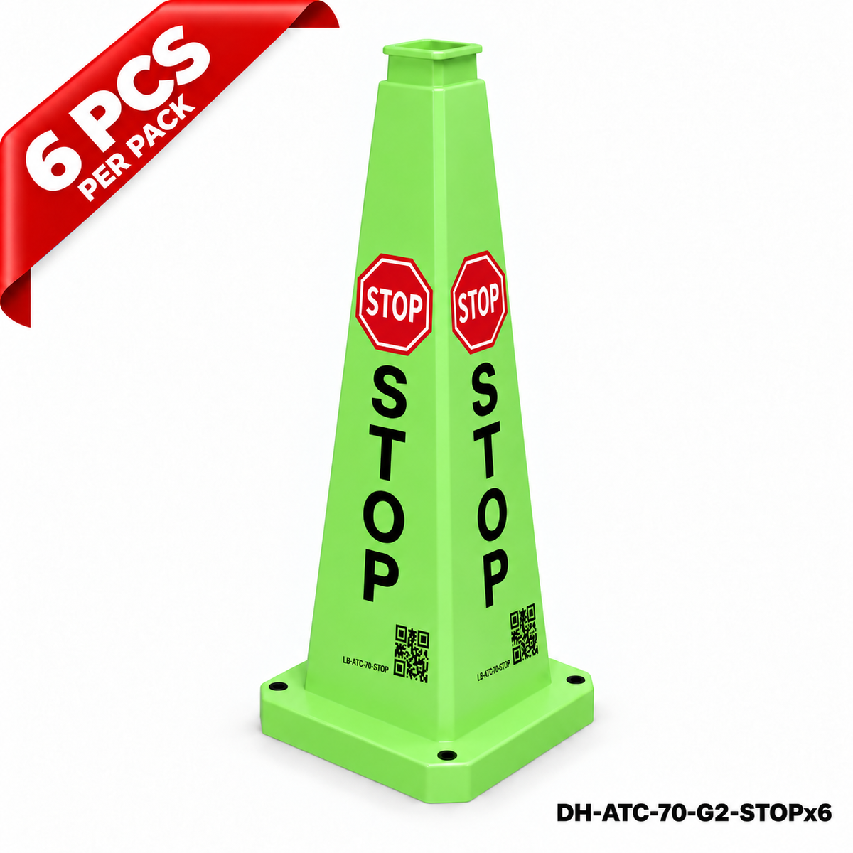 DH-ATC-70-G2-STOPx6 | Green | English | STOP | 6 PCS