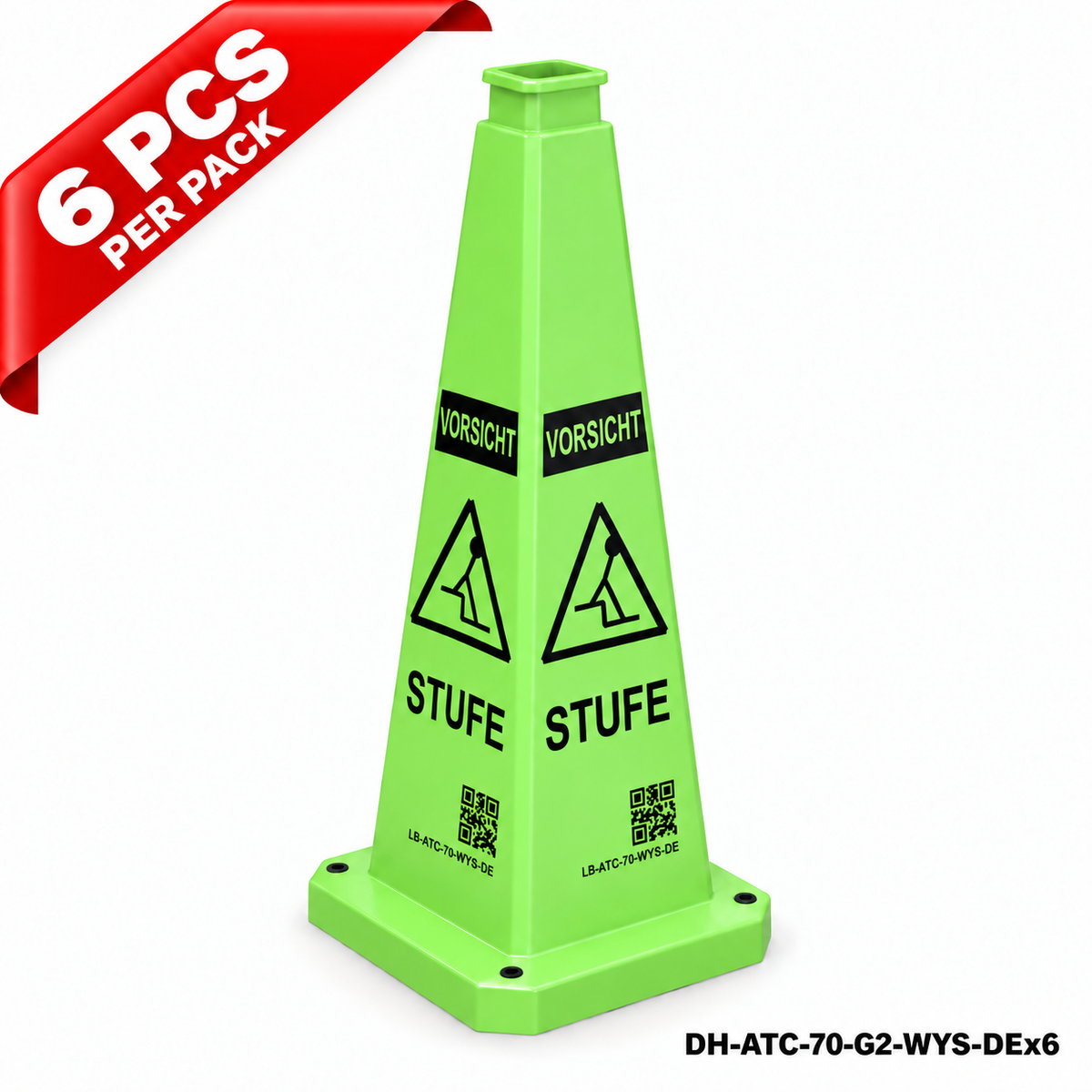 DH-ATC-70-G2-WYS-DEx6 | Green | DE-Deutsch | WATCH YOUR STEP | 6 PCS