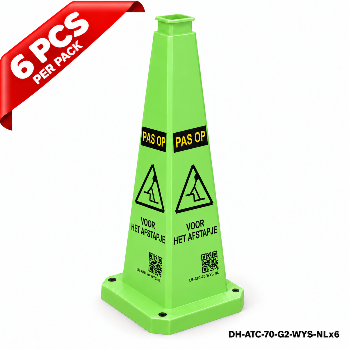 DH-ATC-70-G2-WYS-NLx6 | Green | NL-Dutch | WATCH YOUR STEP | 6 PCS