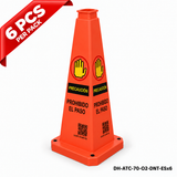 DH-ATC-70-O2-DNT-ESx6 | Orange | ES-Español | DO NOT ENTER | 6 PCS
