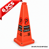 DH-ATC-70-O2-NP-ESx6 | Orange | ES-Español | NO PARKING | 6 PCS