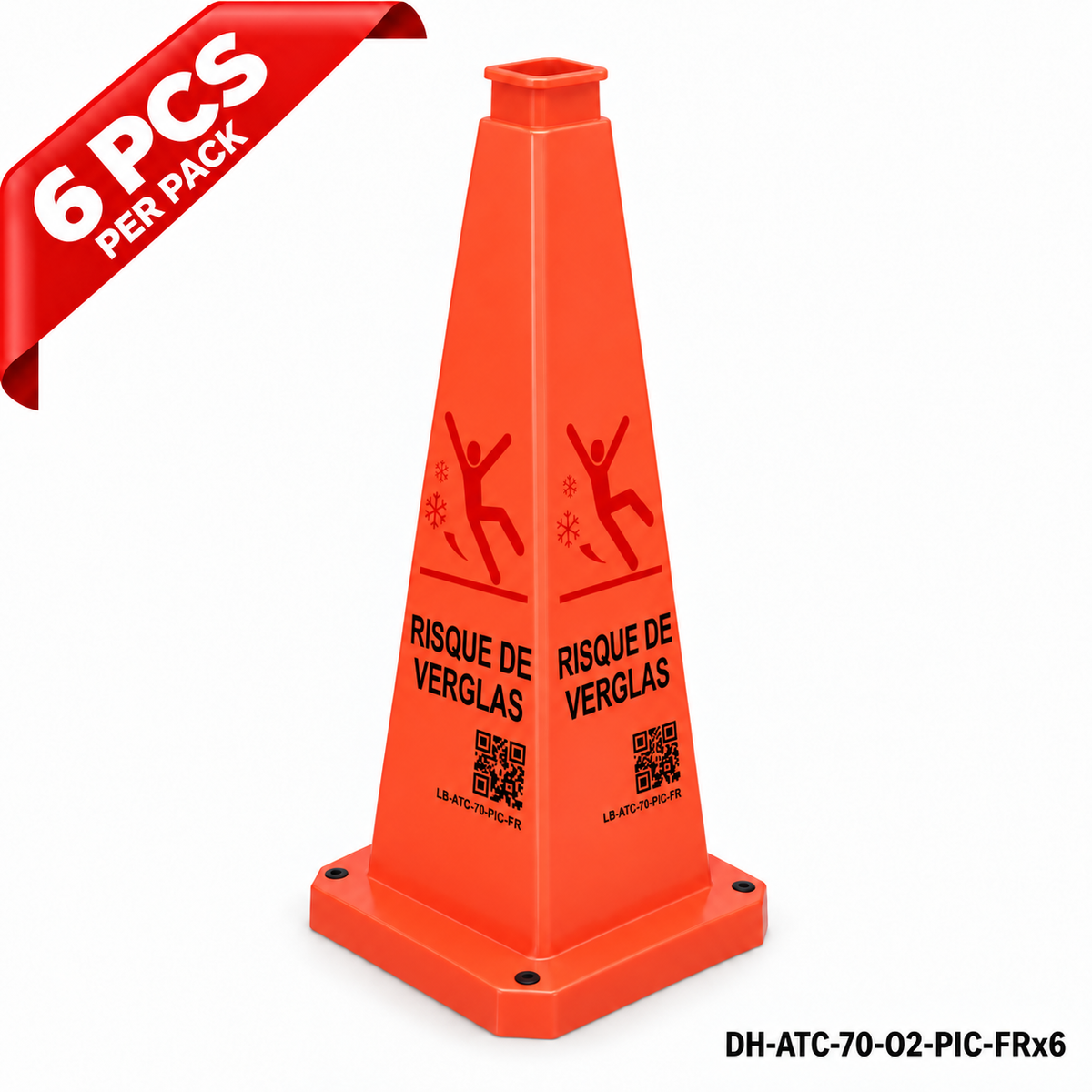 DH-ATC-70-O2-PIC-FRx6 | Orange | FR-Français | POSSIBLE ICY CONDITIONS | 6 PCS