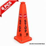 DH-ATC-70-O2-STOP-ESx6 | Orange | ES-Español | STOP | 6 PCS