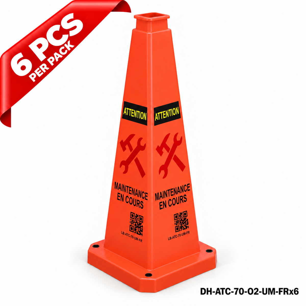 DH-ATC-70-O2-UM-FRx6 | Orange | FR-Français | UNDER MAINTENANCE | 6 PCS