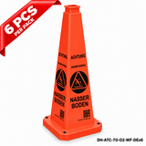 DH-ATC-70-O2-WF-DEx6 | Orange | DE-Deutsch | WET FLOOR | 6 PCS