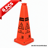 DH-ATC-70-O2-WYS-ESx6 | Orange | ES-Español | WATCH YOUR STEP | 6 PCS