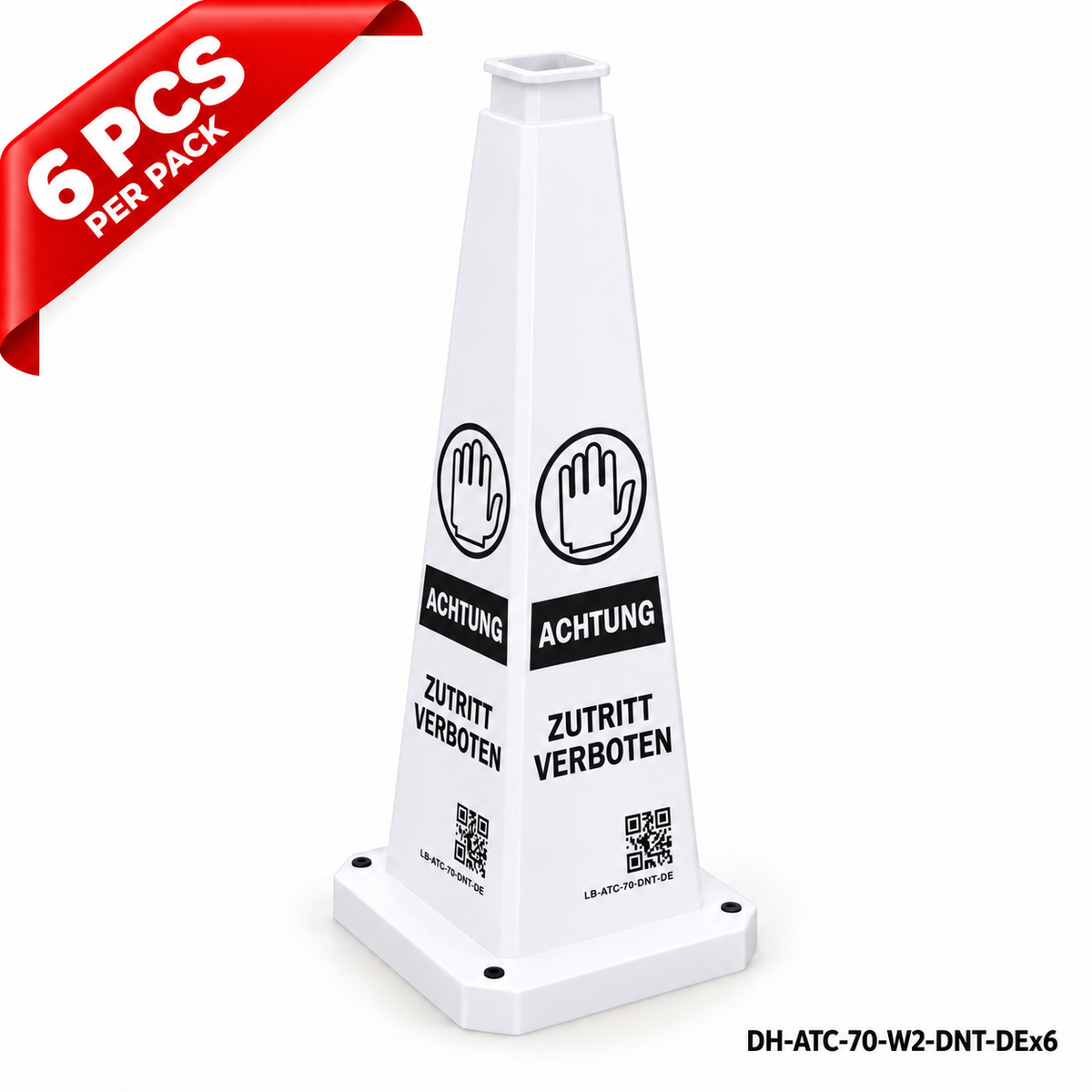 DH-ATC-70-W2-DNT-DEx6 | White | DE-Deutsch | DO NOT ENTER | 6 PCS