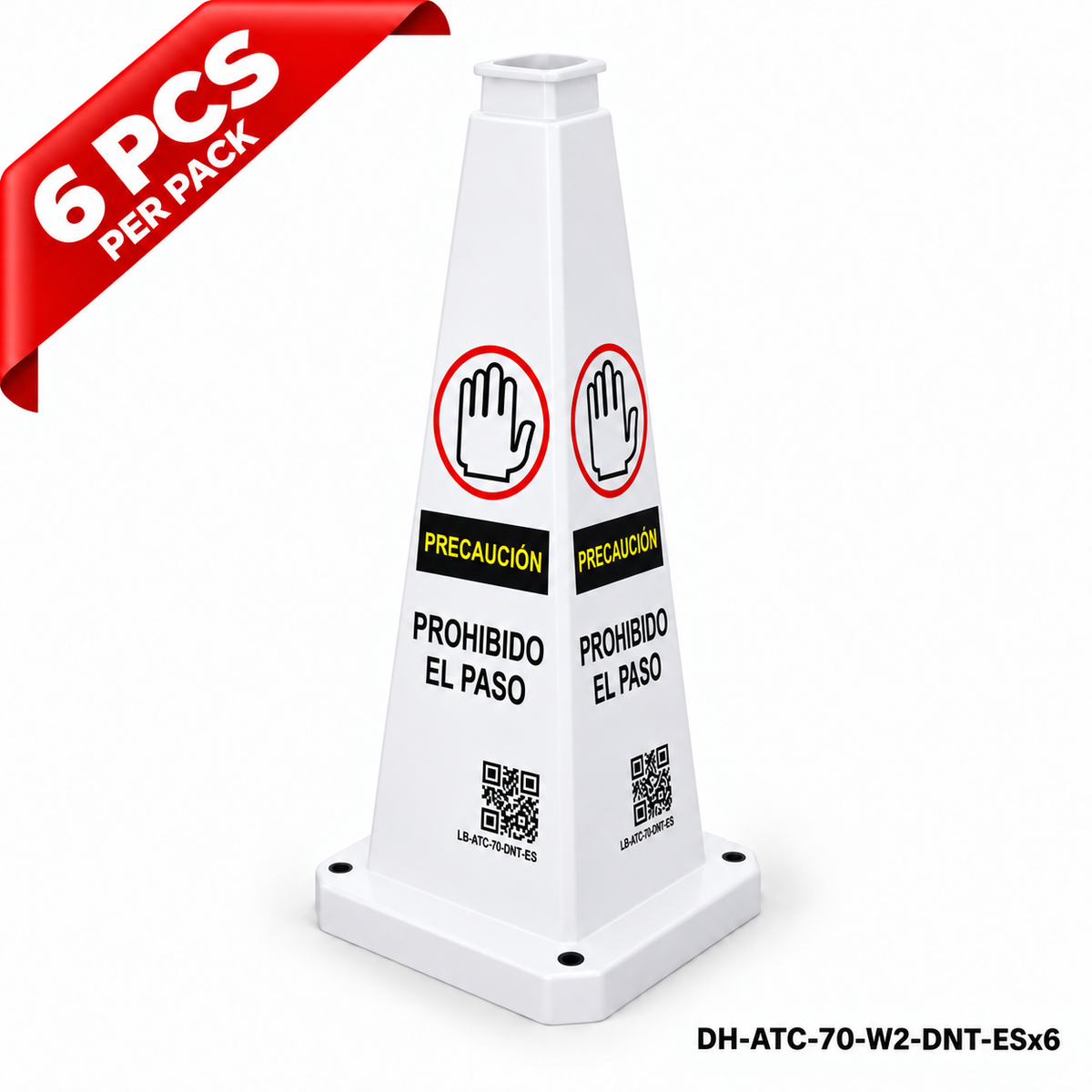 DH-ATC-70-W2-DNT-ESx6 | White | ES-Español | DO NOT ENTER | 6 PCS