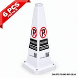 DH-ATC-70-W2-NP-DEx6 | White | DE-Deutsch | NO PARKING | 6 PCS