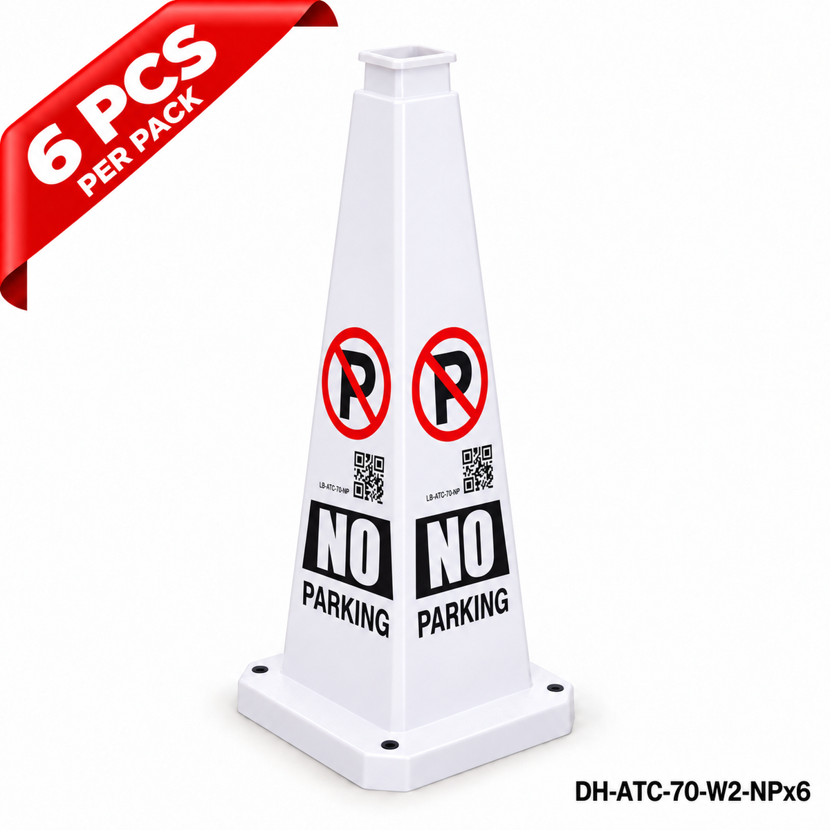 DH-ATC-70-W2-NPx6 | White | English | NO PARKING | 6 PCS