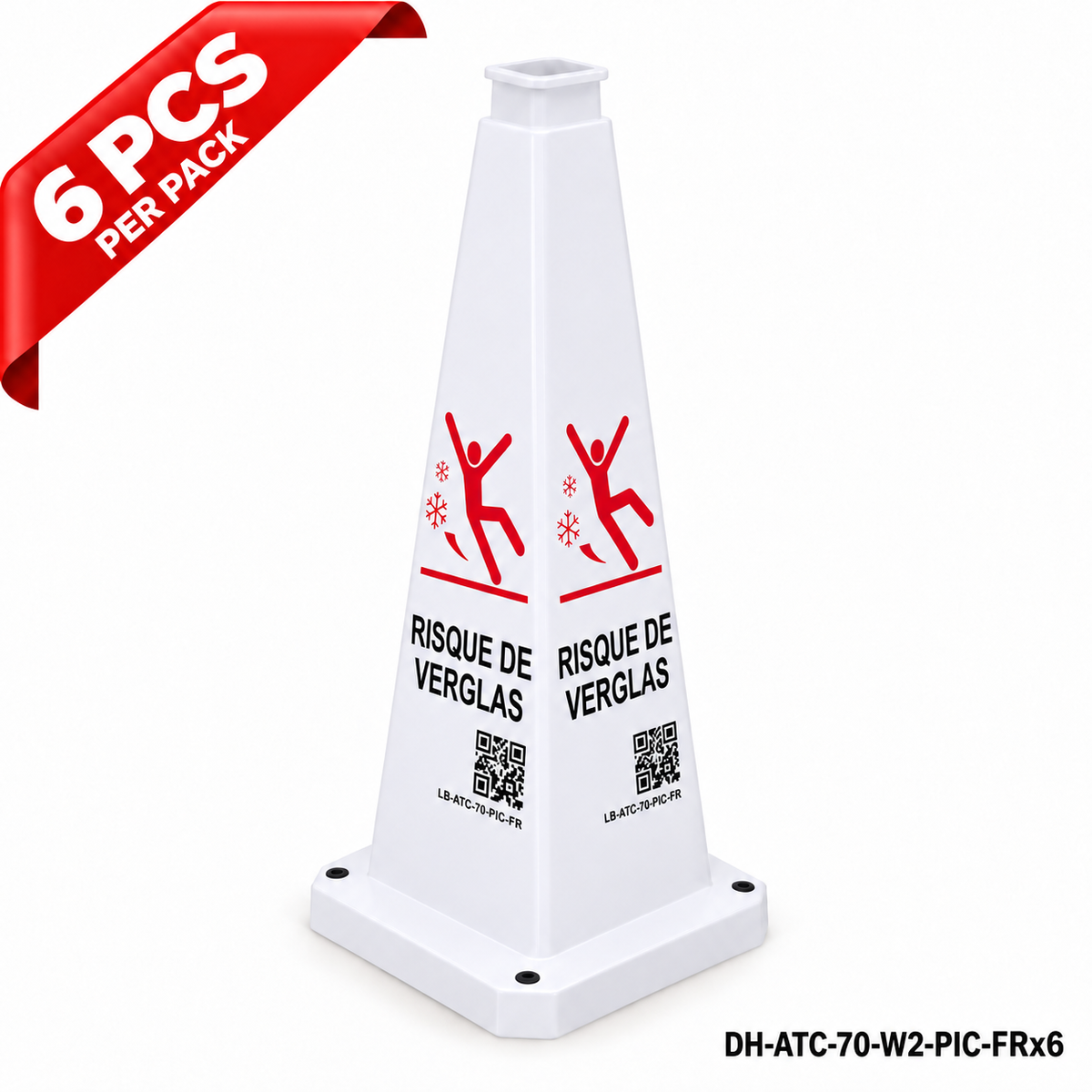 DH-ATC-70-W2-PIC-FRx6 | White | FR-Français | POSSIBLE ICY CONDITIONS | 6 PCS