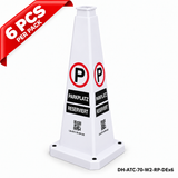 DH-ATC-70-W2-RP-DEx6 | White | DE-Deutsch | RESERVED PARKING | 6 PCS