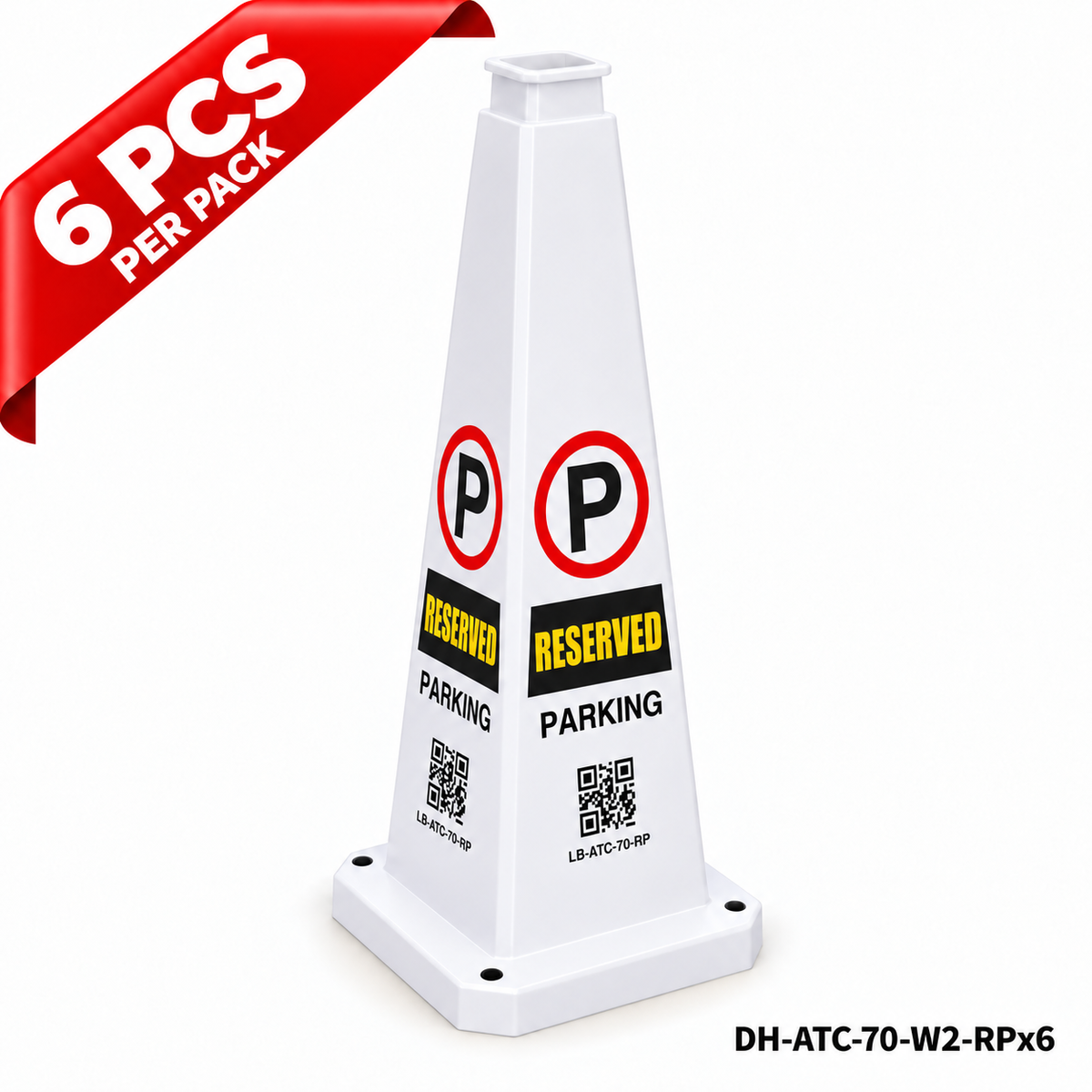 DH-ATC-70-W2-RPx6 | White | English | RESERVED PARKING | 6 PCS