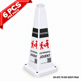DH-ATC-70-W2-SDCP-FRx6 | White | FR-Français | SLOW DOWN CHILDREN PLAYING | 6 PCS
