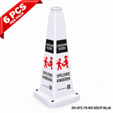 DH-ATC-70-W2-SDCP-NLx6 | White | NL-Dutch | SLOW DOWN CHILDREN PLAYING | 6 PCS