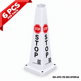 DH-ATC-70-W2-STOPx6 | White | English | STOP | 6 PCS