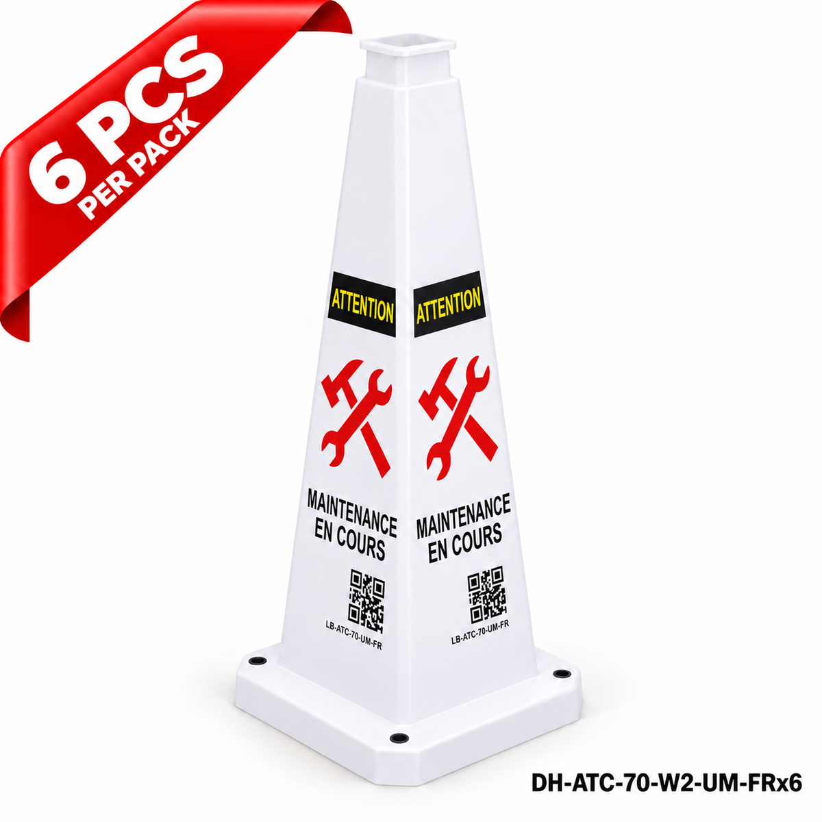 DH-ATC-70-W2-UM-FRx6 | White | FR-Français | UNDER MAINTENANCE | 6 PCS