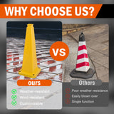 70/90 CM 4-Sided Message Cone, No Printing 6PCS - Detail | Besea Cone