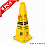 DH-ATC-70-Y2-DNT-ESx6 | Yellow | ES-Español | DO NOT ENTER | 6 PCS