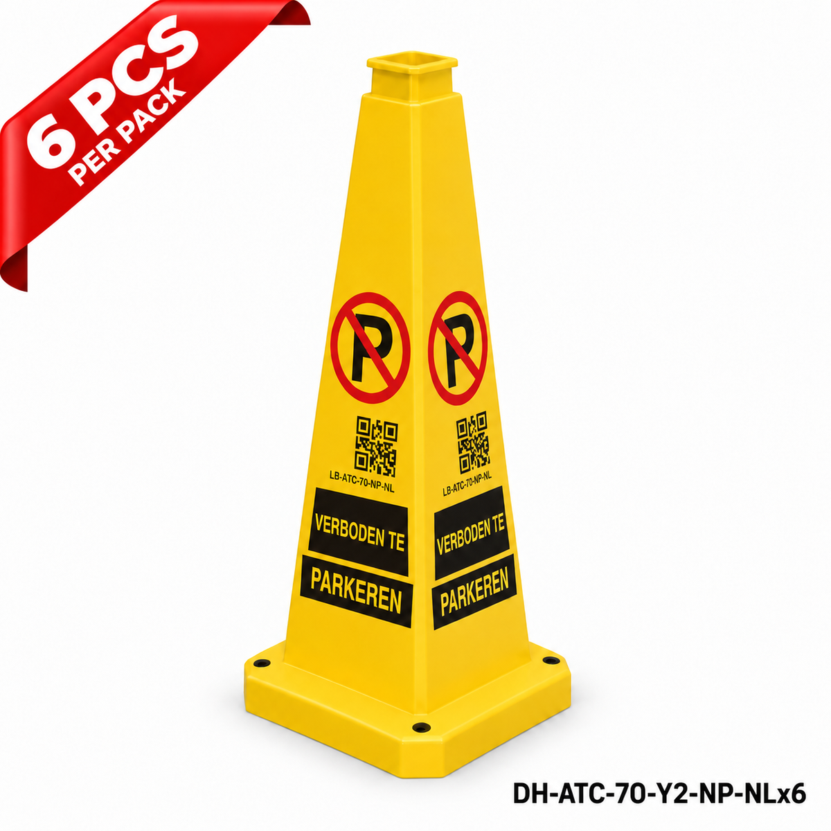 DH-ATC-70-Y2-NP-NLx6 | Yellow | NL-Dutch | NO PARKING | 6 PCS