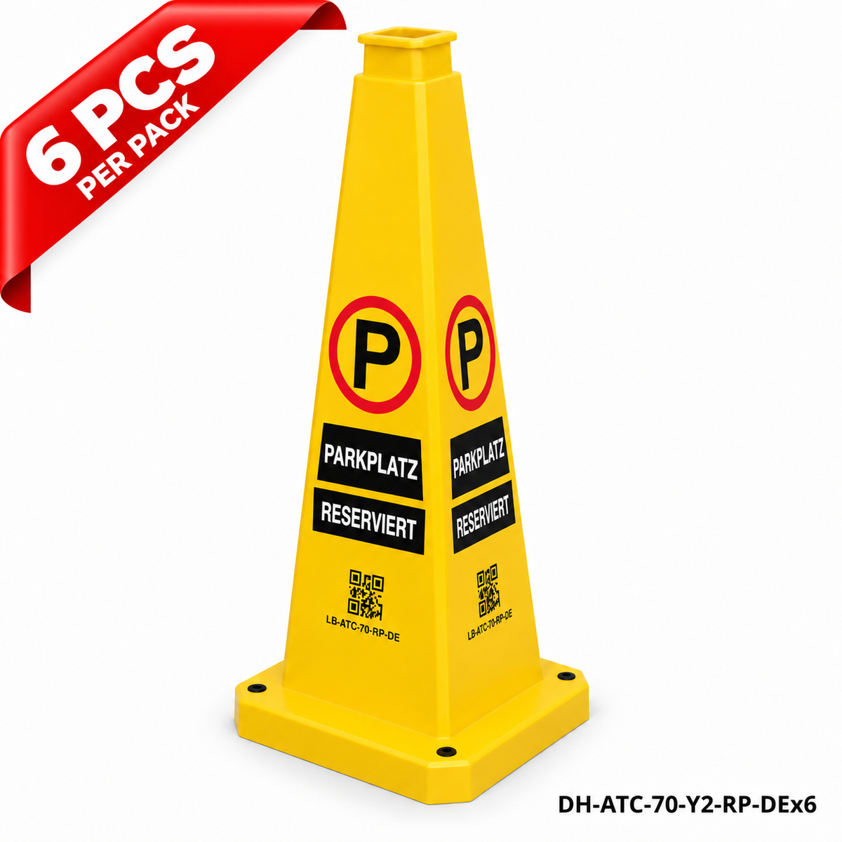 DH-ATC-70-Y2-RP-DEx6 | Yellow | DE-Deutsch | RESERVED PARKING | 6 PCS