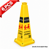 DH-ATC-70-Y2-SDCP-FRx6 | Yellow | FR-Français | SLOW DOWN CHILDREN PLAYING | 6 PCS