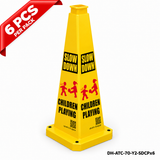 DH-ATC-70-Y2-SDCPx6 | Yellow | English | SLOW DOWN CHILDREN PLAYING | 6 PCS