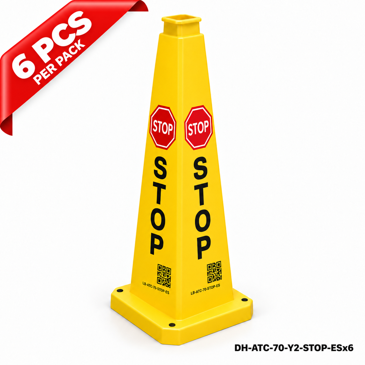 DH-ATC-70-Y2-STOP-ESx6 | Yellow | ES-Español | STOP | 6 PCS