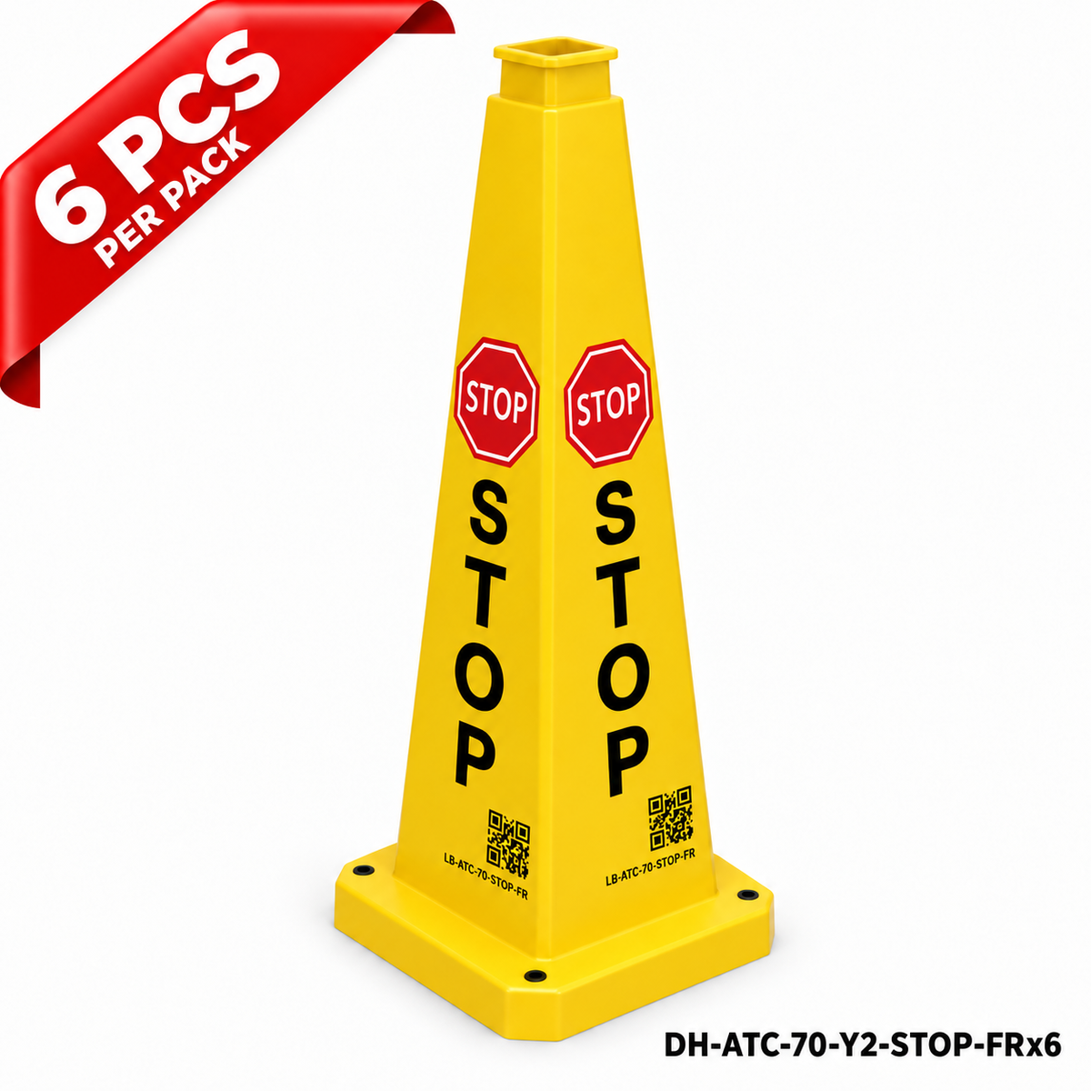 DH-ATC-70-Y2-STOP-FRx6 | Yellow | FR-Français | STOP | 6 PCS