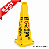 DH-ATC-70-Y2-WYSx6 | Yellow | English | WATCH YOUR STEP | 6 PCS