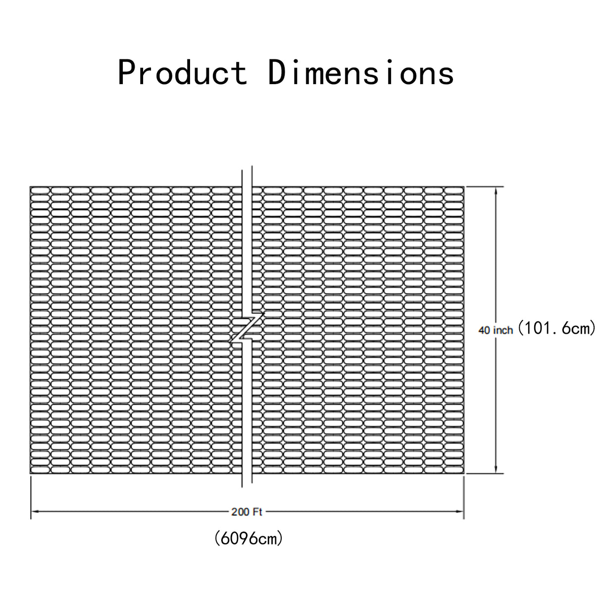 40 in × 200 ft Plastic Safety Barrier Mesh Fence Kit