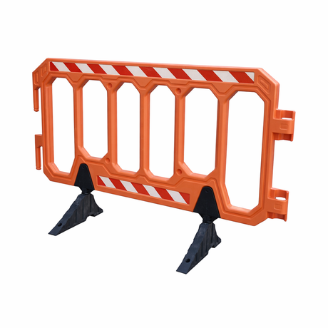 152 CM Orange Connectable Crowd Barrier with Rubber Base - Main Product Image | Besea Cone