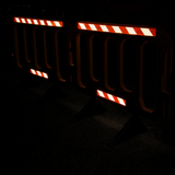 152 CM Orange Connectable Crowd Barrier with Rubber Base - Close-Up | Besea Cone